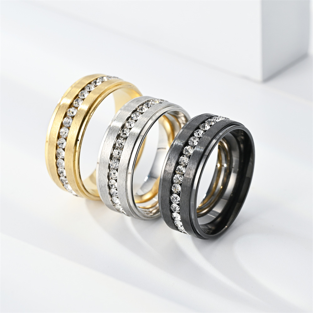 Men Accessories Ideas - Bagues en diamant en acier inoxydable