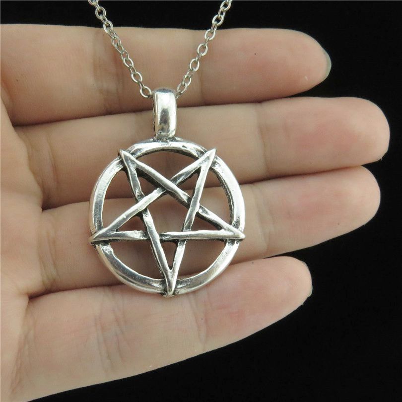 Men Accessories Aesthetic - Colliers pentagramme Vintage couleur argent pour