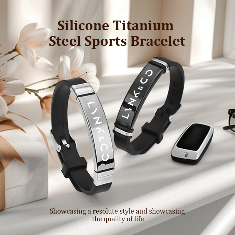 Men Accessories Logo - Bracelet à maillons en acier inoxydable