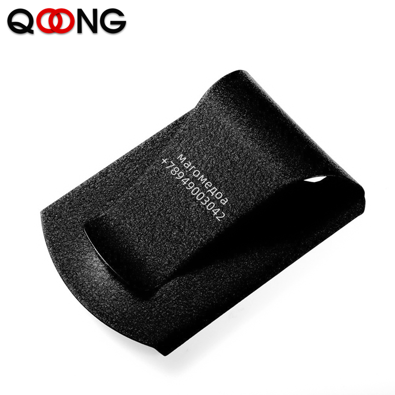 Money Clip Slim - QOONG lettrage personnalisé en acier inoxydable