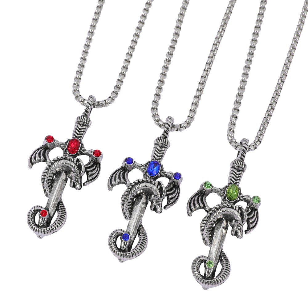 Men Accessories Necklace - Collier rétro en alliage d'épée de