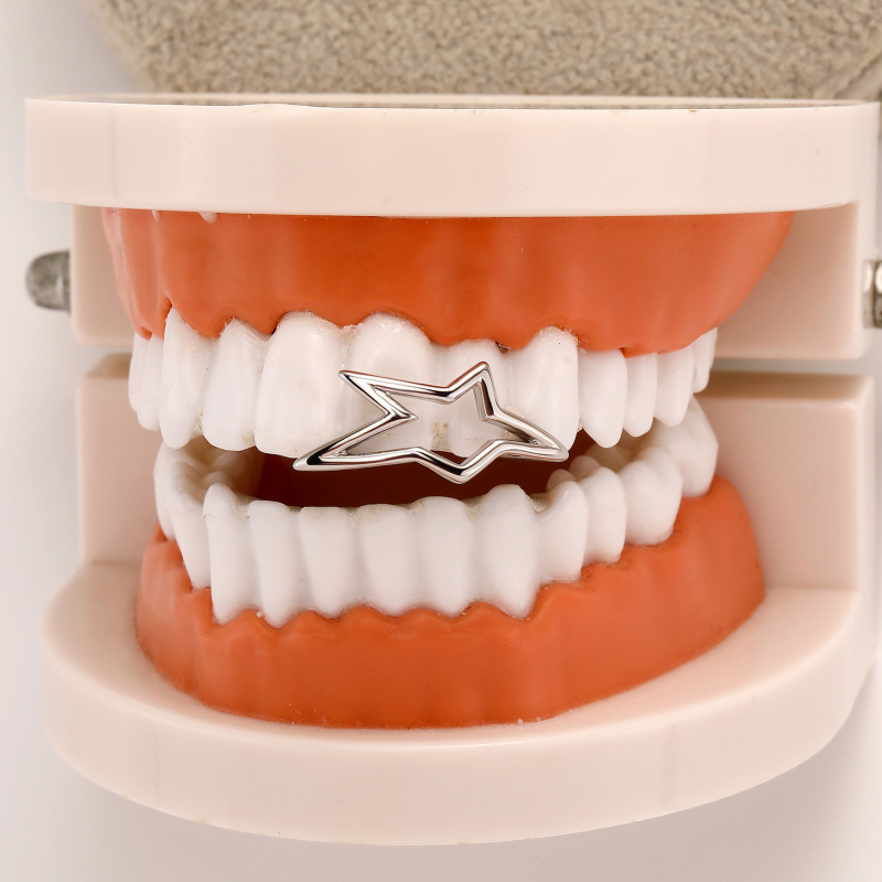 Men'S Accessories For Christmas - Grillz dentaire Y2K Cyberpunk brillant, motif