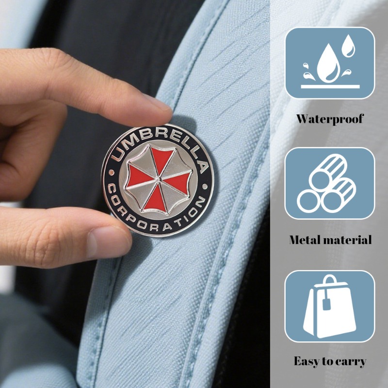 Men Accessories Logo - Badge métallique avec logo Umbrella Company,