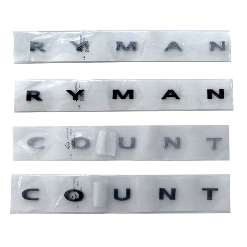 Men Accessories Logo - Logo 3D ABS chromé noir Country