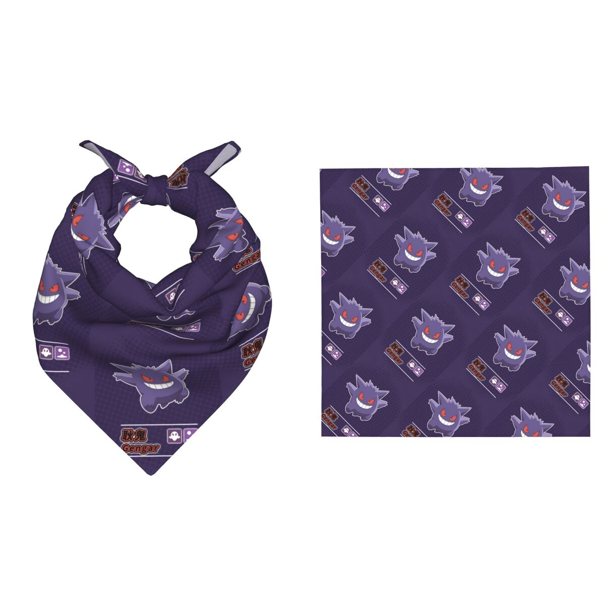 Men Accessories For Neck - Bandana Pokémon Gengar 55CM – Foulard
