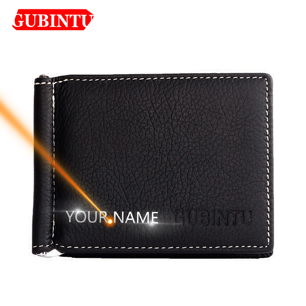 Money Clip Slim - Nom gravé argent pince Mini portefeuille