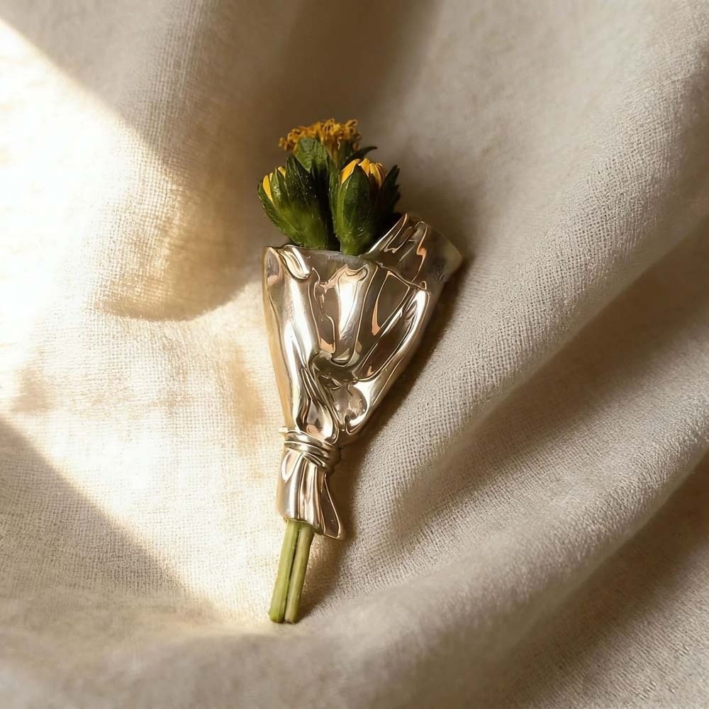 Men Accessories Bouquet - Broche vintage à fleurs insérable, style