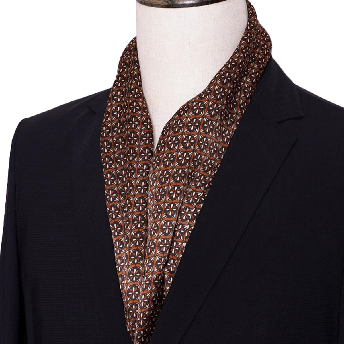 Nouveau foulard en soie à rayu - Men Accessories For Neck avis et prix