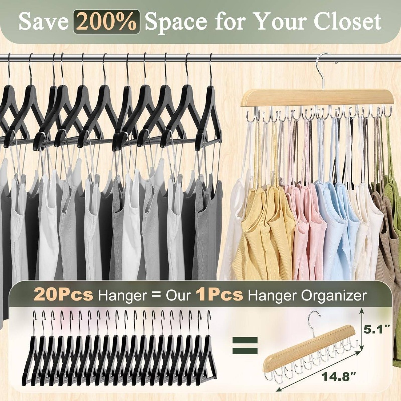 Cintres à cravates en bois sup - Men'S Accessories Organizer For Wardrobe avis et prix