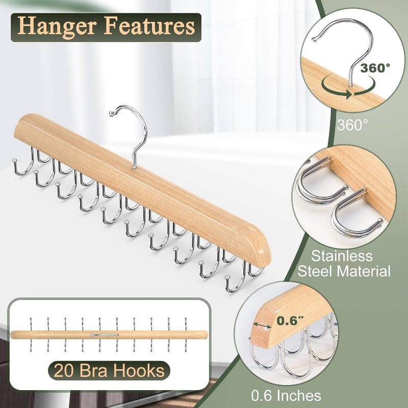 Cintres à cravates en bois sup - Men'S Accessories Organizer For Wardrobe avis et prix