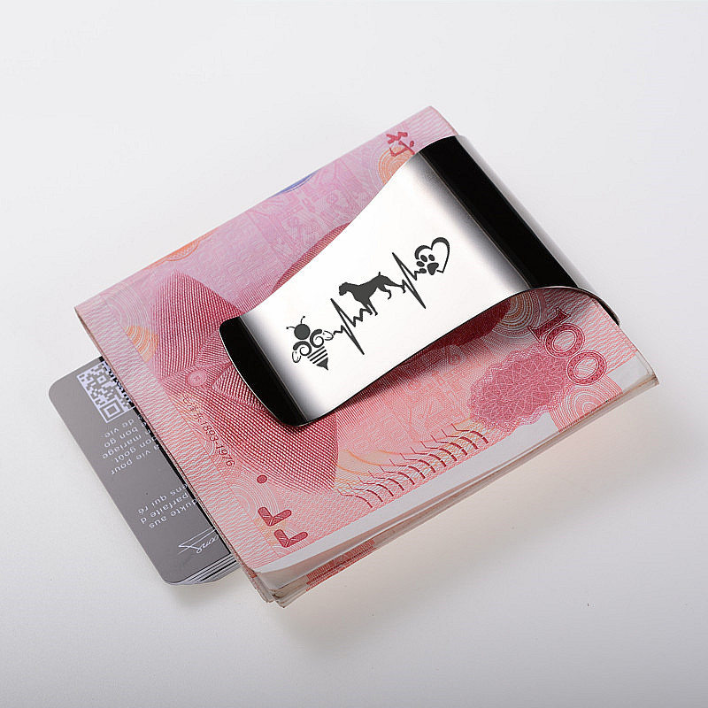 QOONG lettrage personnalisé en - Money Clip Slim avis et prix