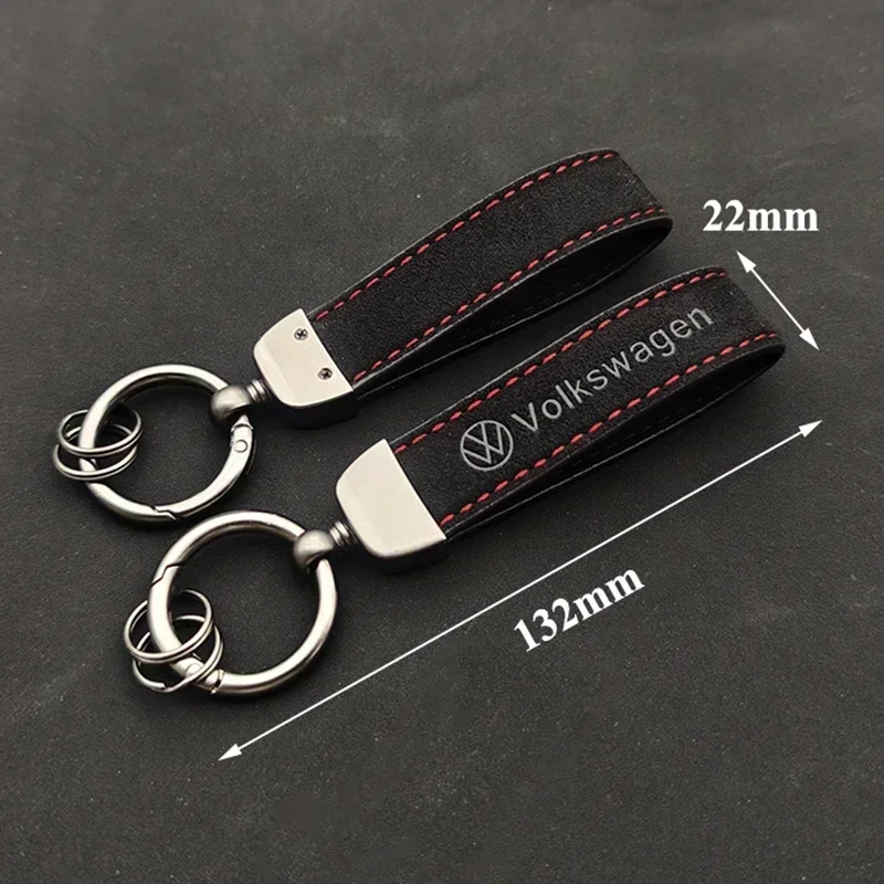 Porte-clés de luxe en cuir sué - Men Accessories Logo avis et prix