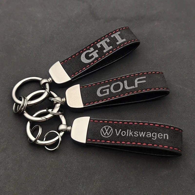 Porte-clés de luxe en cuir sué - Men Accessories Logo avis et prix