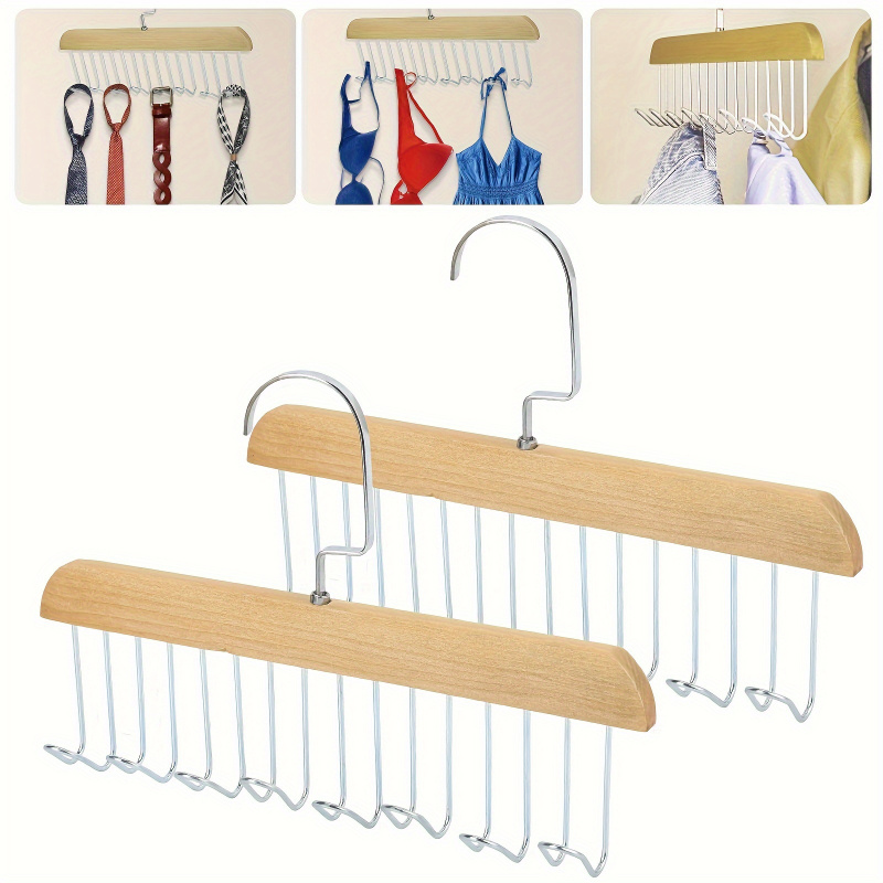 Cintres de rangement en bois T - Men'S Accessories Organizer For Wardrobe avis et prix