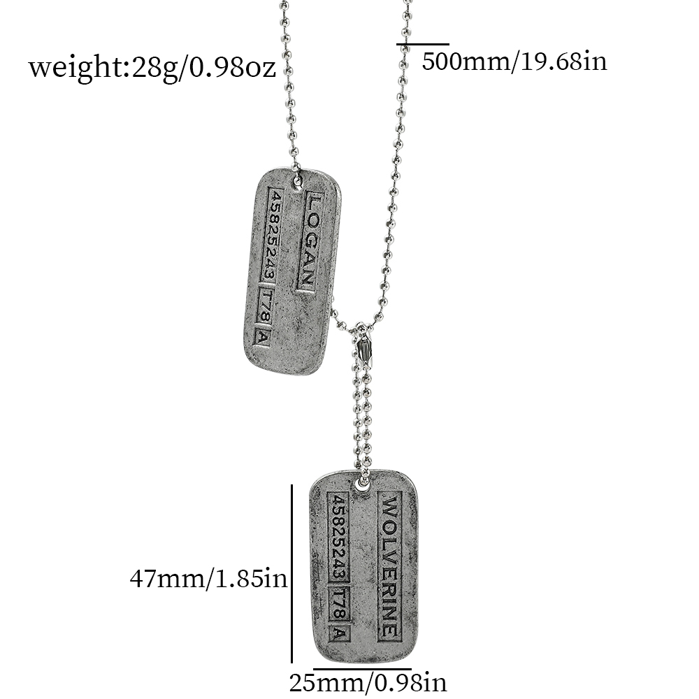 Collier militaire X-Men Wolver - Men Accessories Necklace avis et prix