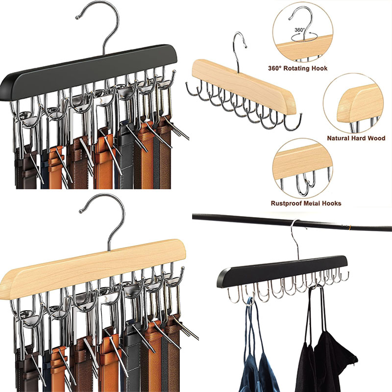 Porte-ceintures en bois pour f - Men'S Accessories Organizer For Wardrobe avis et prix
